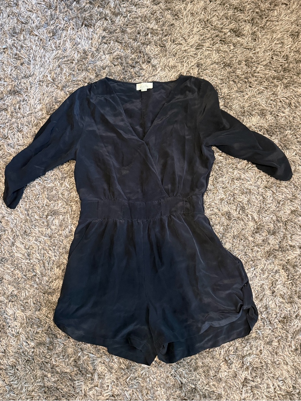 Haven Black V-Neck Short Sleeve Romper